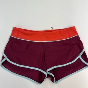 Lululemon Athletica Red and Purple Athletic Shorts